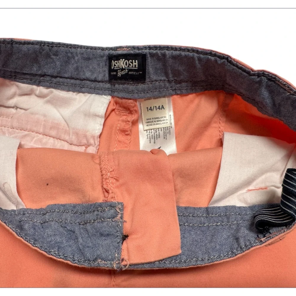 Oshkosh B'gosh 2 Pcs. Boy’s Blue /Orange Chino Shorts Size:14